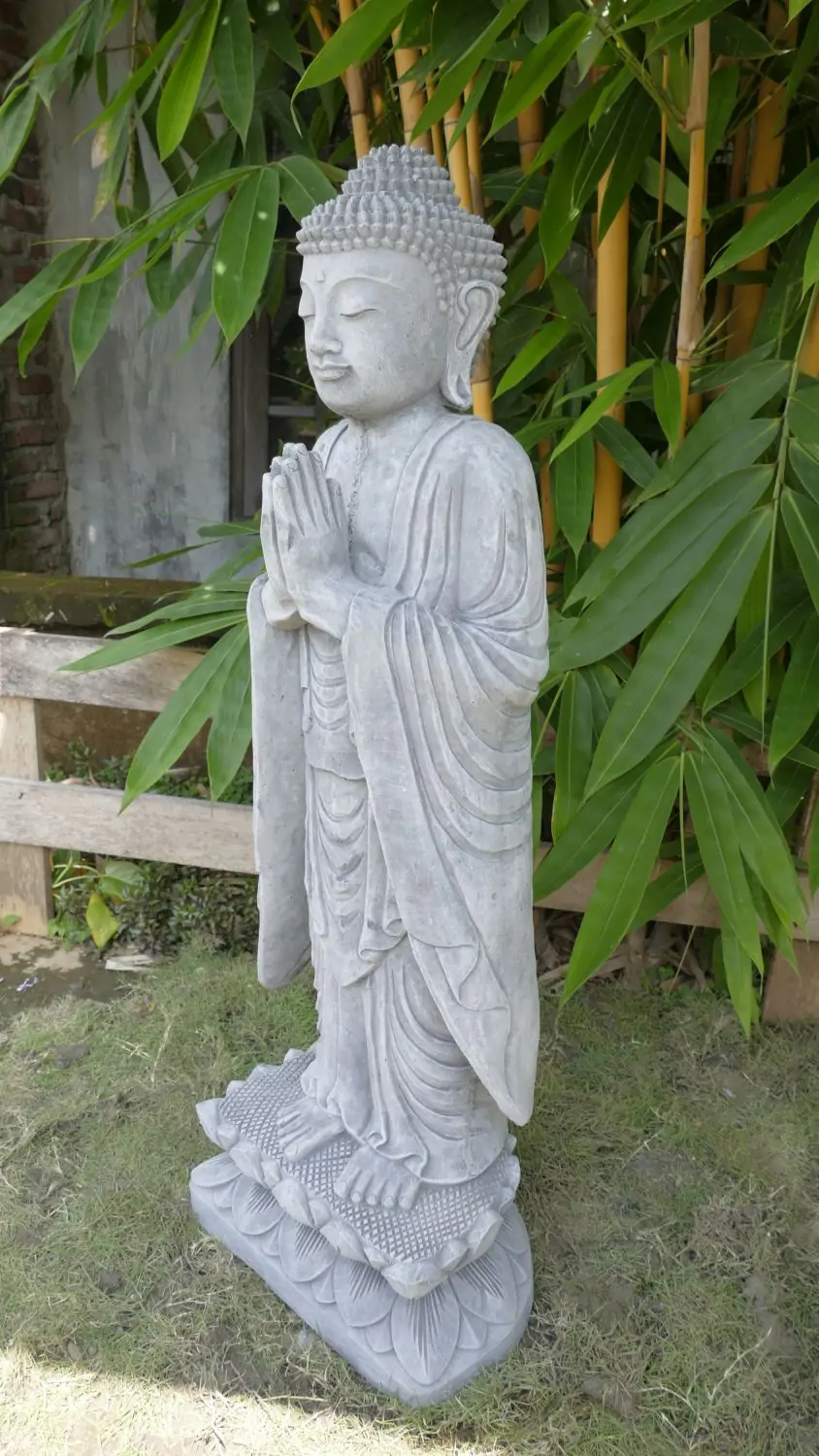 Artikelbild 2 des Artikels “Jagan - Stehender Buddha, 105 cm H | Steinguss “